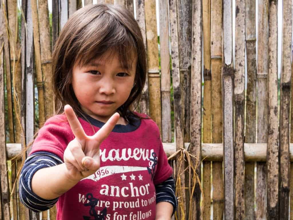 Young Girl Peace Sign
