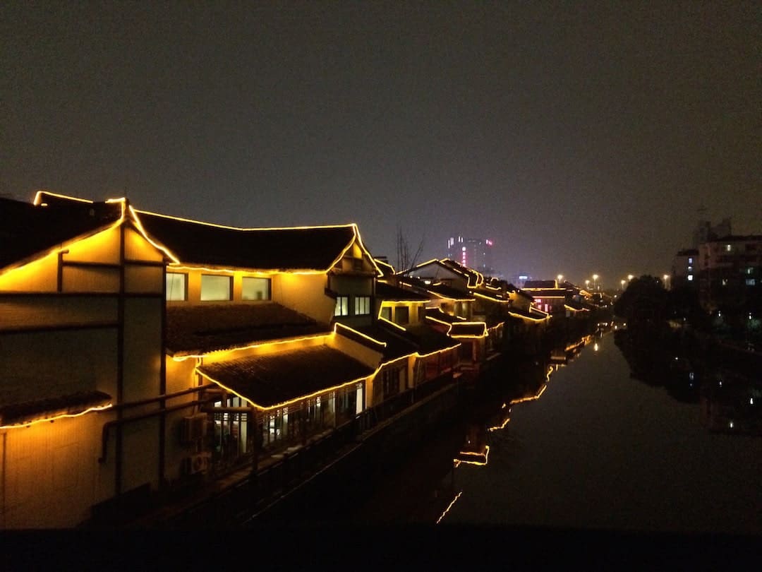 Shengli River Food Street Illuminates At Night - Things To Do In Hangzhou