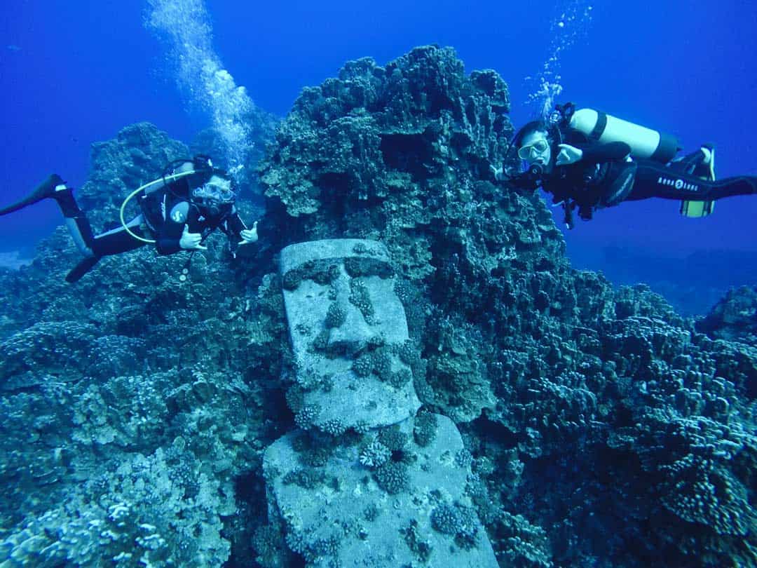 Underwater Moai Scuba Diving Things To Do In Easter Island