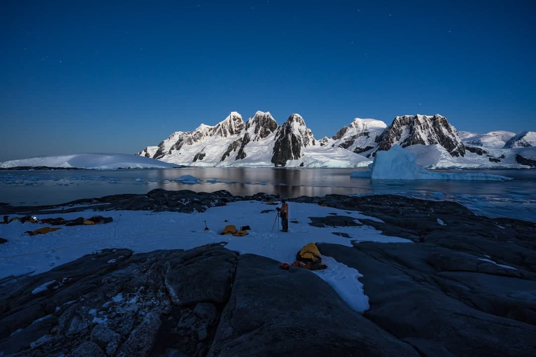 Night Hovgaaard Island Camping In Antarctica