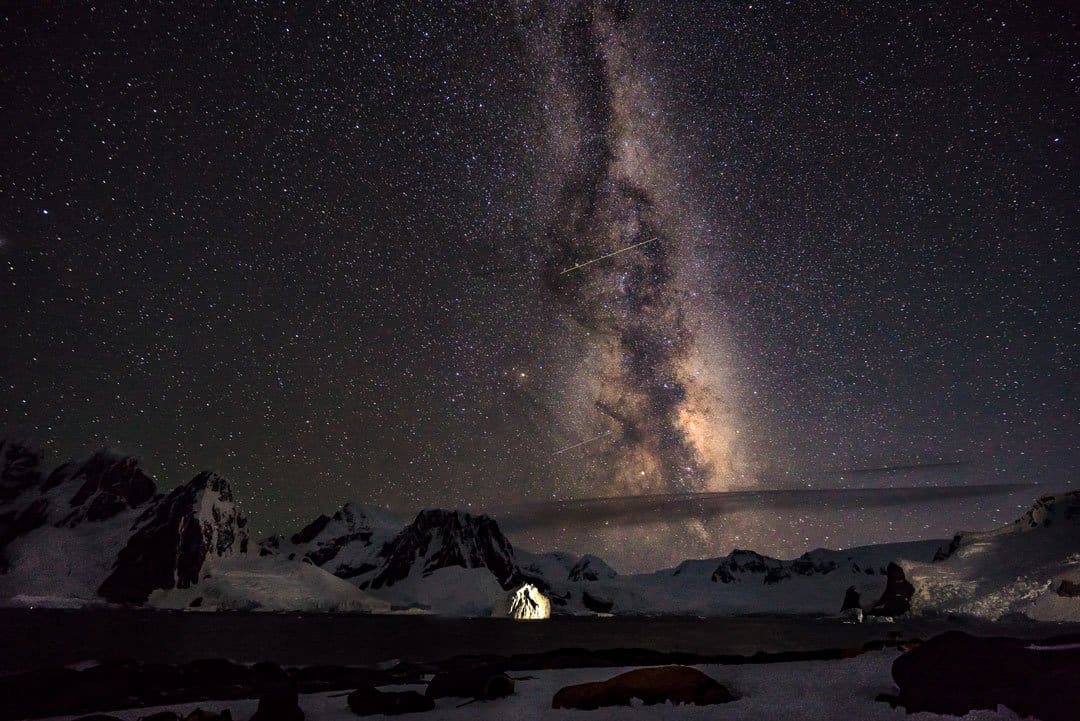 Camping In Antarctica Milky Way