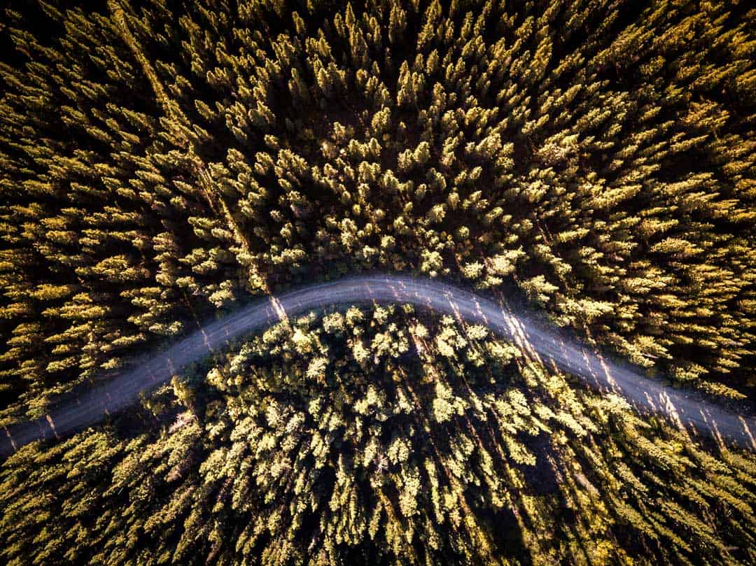 Yukon Road Trip Drone Photo