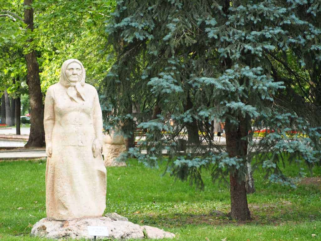 Statue In A Park In Bishkek