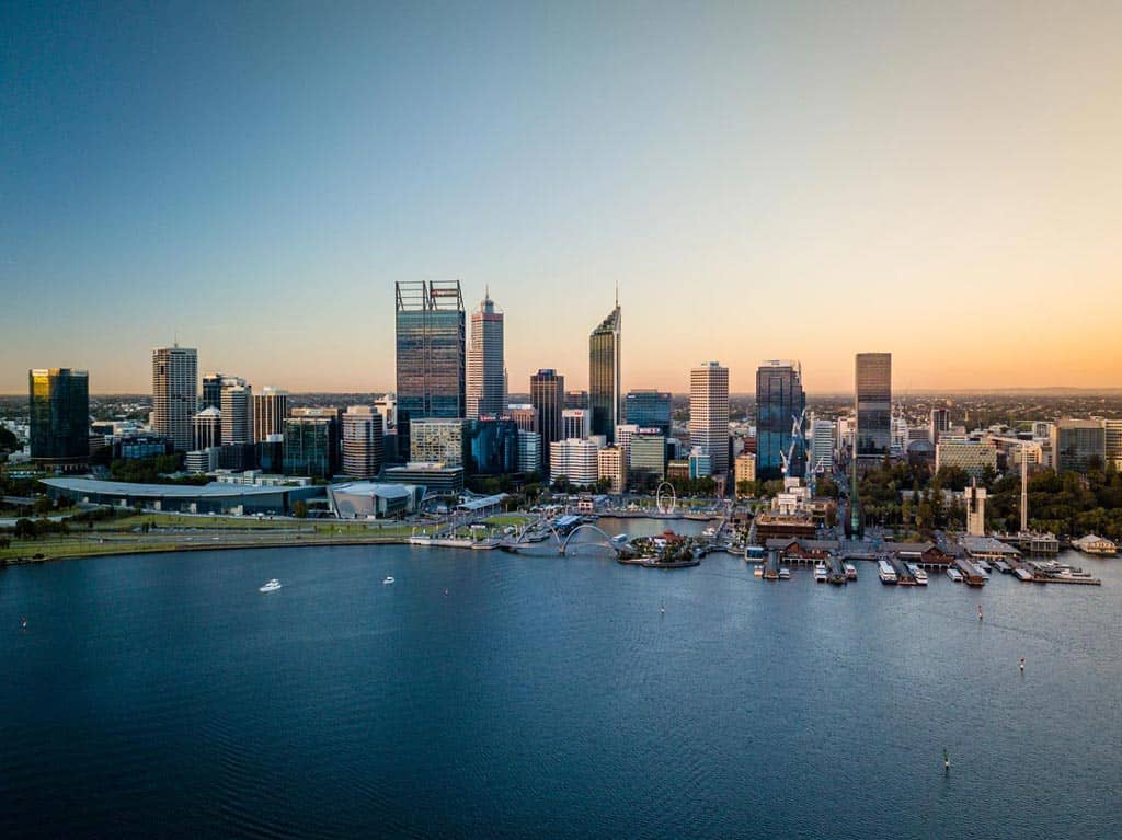 Arial View Of Perth Western Australia
