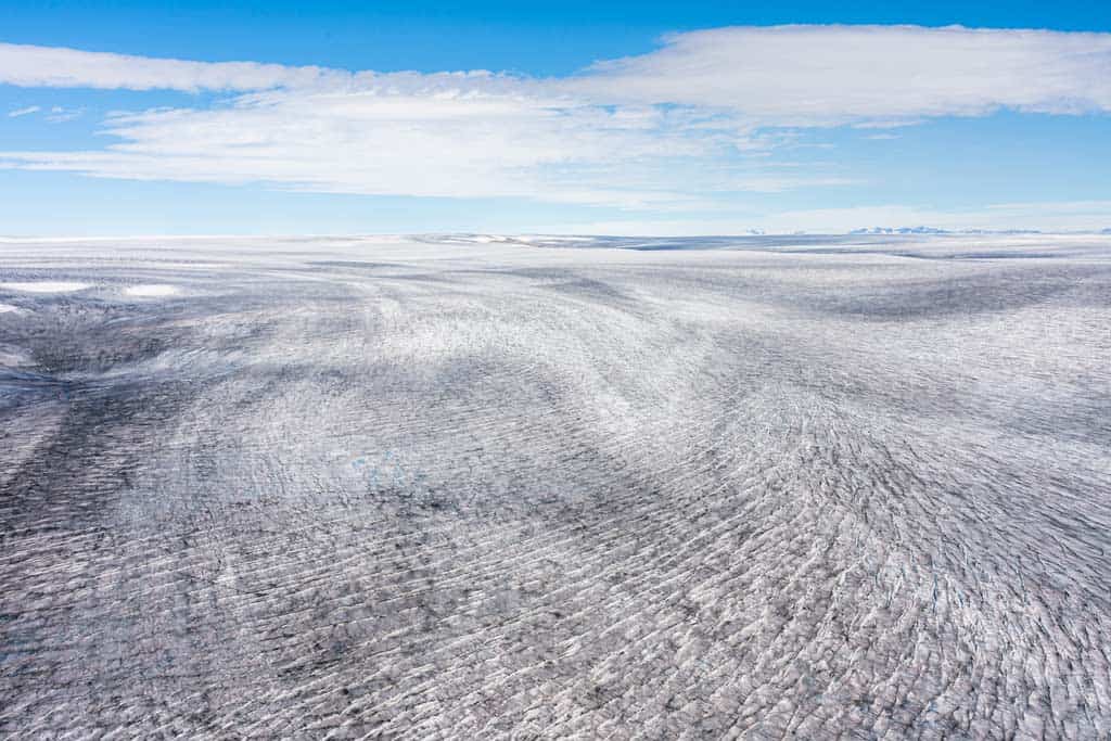 Greenland Ice Sheet Aerial View