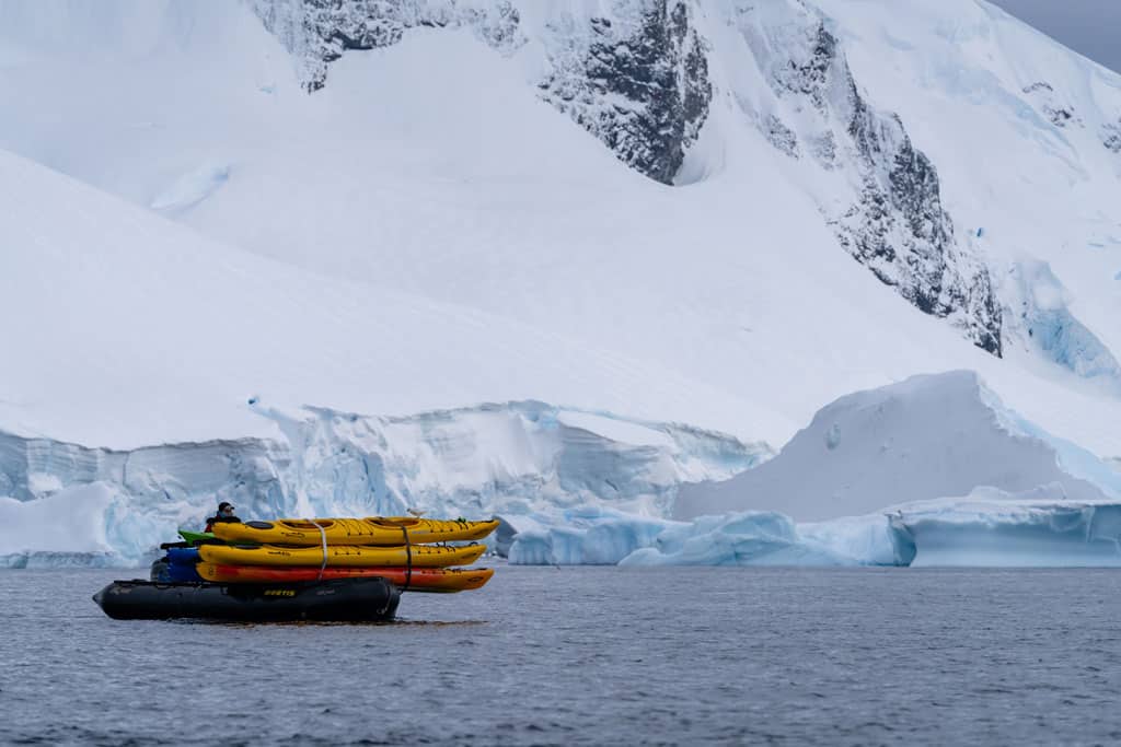 Kayaks In Antarctica